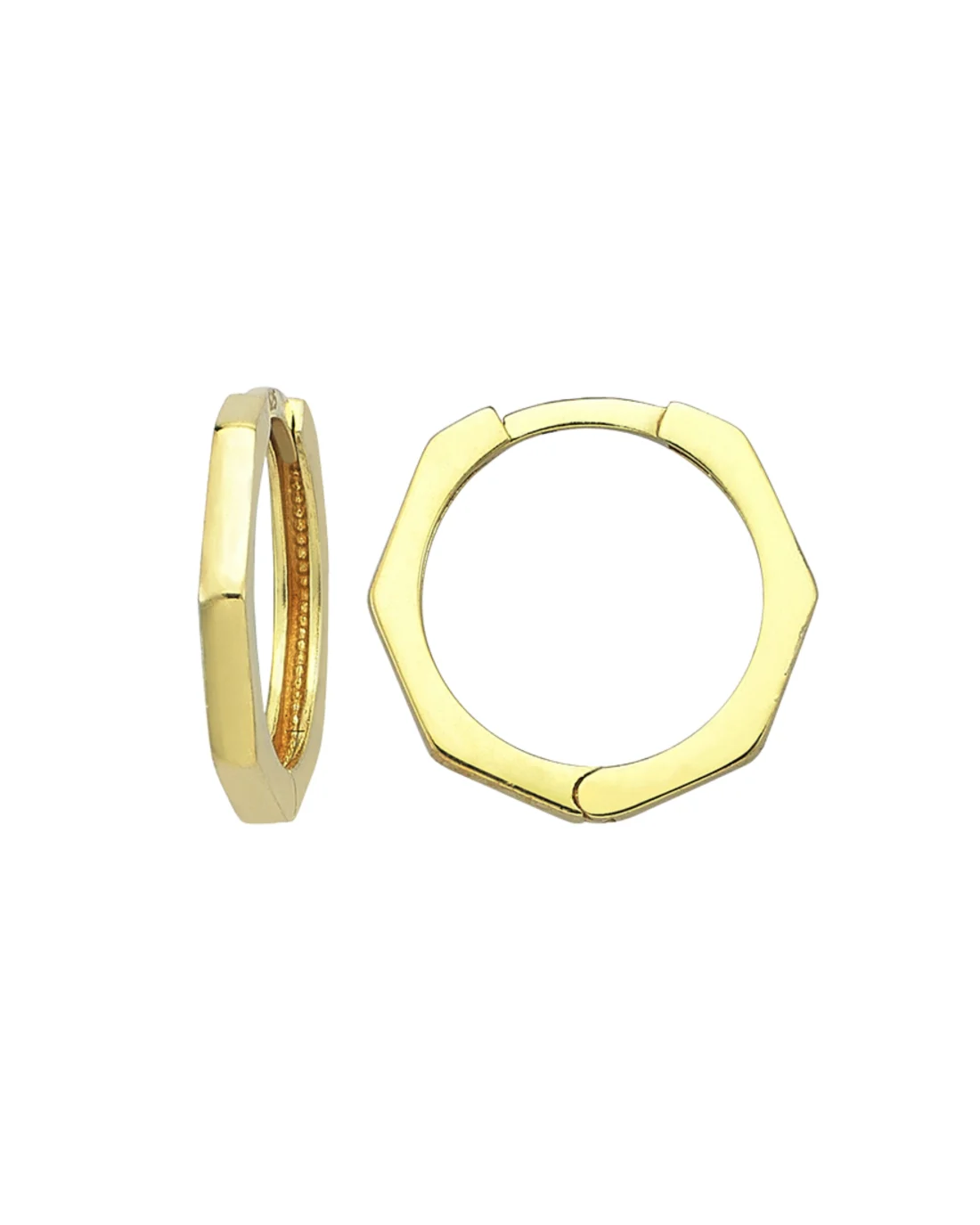 9CT Y/G HUGIE HEPTAGON2mm/12mm